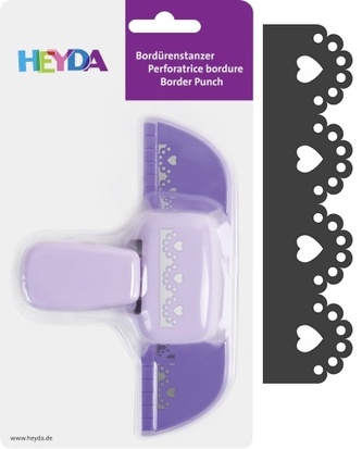 Děrovač okrajový - bordura srdíčka