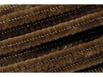 Žinilkový drát 50cm x 8mm, v sáčku 10ks tmavě hnědý