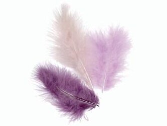 Peří Marabu 10cm - mix růžovofialový 15ks
