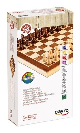 Šachy skládací 30x30 cm (ekologické dřevo)