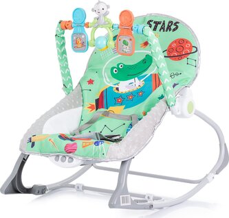 CHIPOLINO Kojenecké lehátko vibrující 2v1 Baby Spa Green