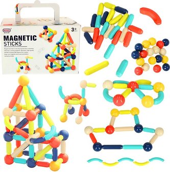 KIK Magnetická stavebnice 64ks