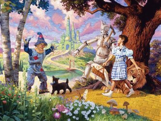 COBBLE HILL Rodinné puzzle Čaroděj ze země Oz 350 dílků