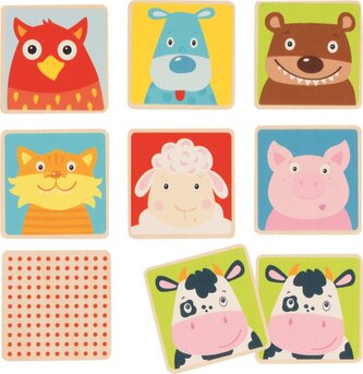 GOKI Dřevěné pexeso Legrační zvířata