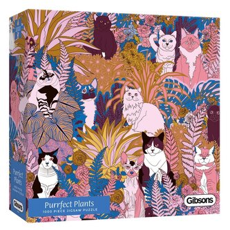 GIBSONS Puzzle Kočičí rostliny (Purrfect Plants) 1000 dílků