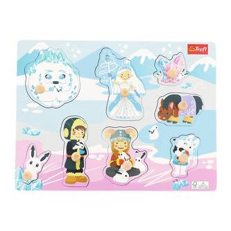 TREFL Dřevěná vkládačka Ledový hrad