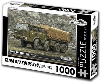 RETRO-AUTA Puzzle TRUCK č.21 Tatra 813 Kolos 8x8 (1967-1982) 1000 dílků