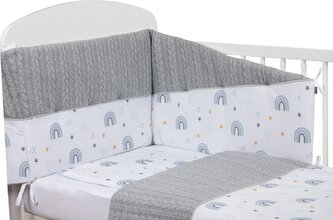 BUBABA Souprava do postýlky Duha 6dílná