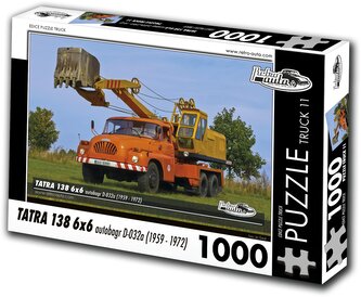 RETRO-AUTA Puzzle TRUCK č.11 Tatra 138 6x6 autobagr D-032a (1959-1972) 1000 dílků
