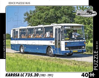 RETRO-AUTA Puzzle BUS č.20 Karosa LC 735.20 (1983 - 1991) 40 dílků