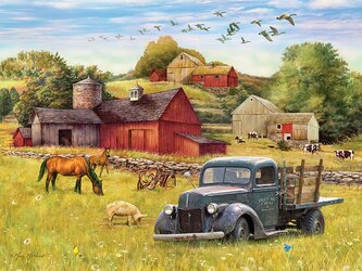 COBBLE HILL Puzzle Letní odpoledne na farmě XL 275 dílků