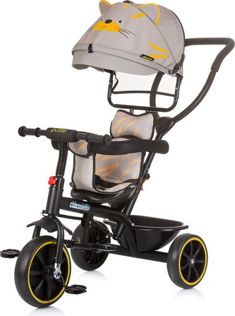 CHIPOLINO Tříkolka se stříškou Pulse 2v1 Tiger