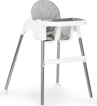 ECOTOYS Jídelní židlička 2v1 bílá