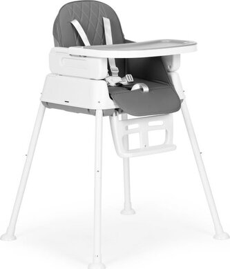 ECOTOYS Jídelní židlička 3v1 šedá