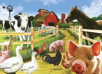 COBBLE HILL Rodinné puzzle Vítejte na farmě 350 dílků