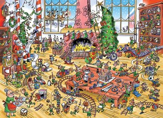 COBBLE HILL Puzzle DoodleTown: Pracující skřítkové 1000 dílků
