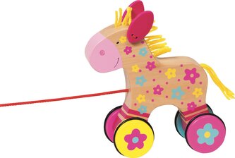 GOKI Dřevěný tahací koník Klára