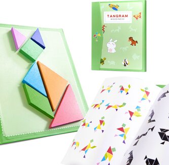 KIK Dřevěný magnetický tangram