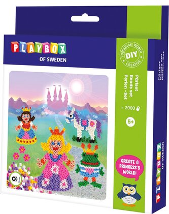 PLAYBOX Zažehlovací korálky Sada Princezny 2000ks PLAYBOX Zažehlovací korálky Sada Princezny 2000ks