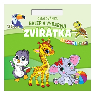 Omalovánka Čtverec - Nalepuj a vybarvuj! Zvířátka