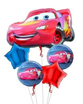 Sada foliových balonků Cars - 5 ks - Smart