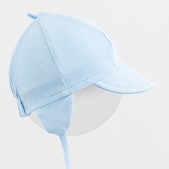 Dětská bavlněná čepička s kšiltem New Baby Casually dressed modrá - velikost 68/74