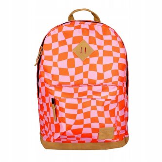 Plecak szachownica fioletowo-czerwona PAUL&CO;