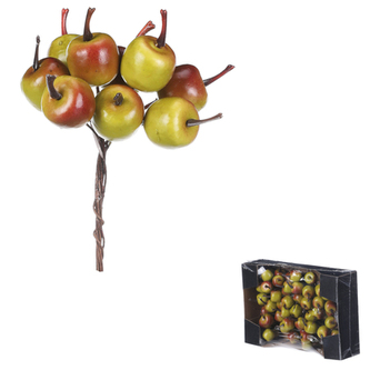 Jablka na drátku, barva zelená, cena za krabičku (72 ks).