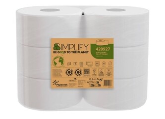 Toaletní papír v roli Jumbo Simplify, mini, 2 vr., celulóza, 170 m, 20 cm, 6 ks