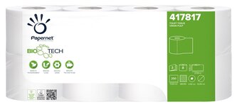 Toaletní papír v konvenční roli Superior BioTech, 3 vr., celulóza, 27,5 m, 8 ks