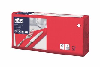 Ubrousky oběd Tork, červené, 2 vr., sklad 1/4, 200 ks