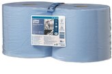 Utěrky papírové Tork Plus, 750 útržků, 34 x 23,5 cm, 255 m, 2 vr., modré, 2 ks, W1/W2,