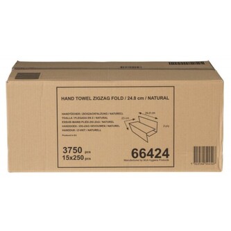 Ručníky skládané Tork Natural ZZ, 2 vr., béžové, 3750 ks, H3