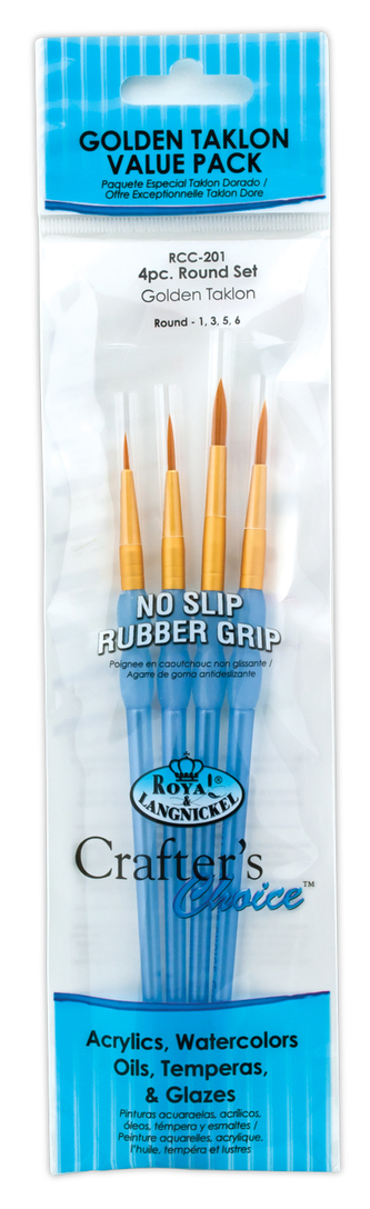 Malířské štětce 4 ks ,, Golden Taklon" Vel.1, 3, 5, 6 cm Malířské štětce 4 ks ,, Golden Taklon" Vel.1, 3, 5, 6 cm