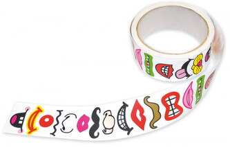 Samolepky - ústa a kníry 1000 ks