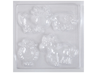 Formy pro modelování - kráva, prase, kůň, ovce