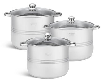 Sada hrnců z nerezové oceli - 6ks