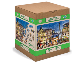 Dřevěné puzzle Snídaně v Paříži XL,600 dílků Dřevěné puzzle Snídaně v Paříži XL,600 dílků
