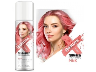 Dočasný barevný sprej na vlasy, 125 ml - Růžový "Pink"