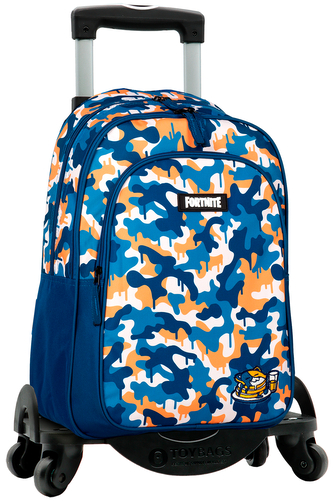 Dětský batoh s vozíkem Fortnite: Blue Como (objem 27 litrů|32 x 42 x 20 cm) modrá tkanina