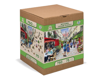 Dřevěné puzzle Bistro v Paříži XL,750 dílků Dřevěné puzzle Bistro v Paříži XL,750 dílků