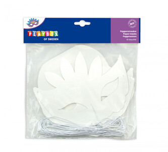 Papírové karnevalové masky, 16 ks, cca 20 cm