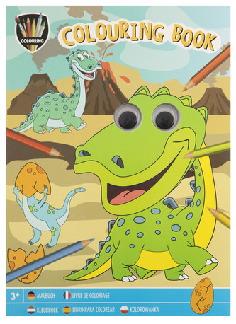 Omalovánky s pohyblivýma očima - Dino