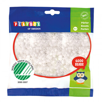 Zažehlovací korálky - 6 000 ks - bílé