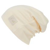 Žebrovaná čepice spadená Color Cream; Barva: smetanová; Velikost: 42