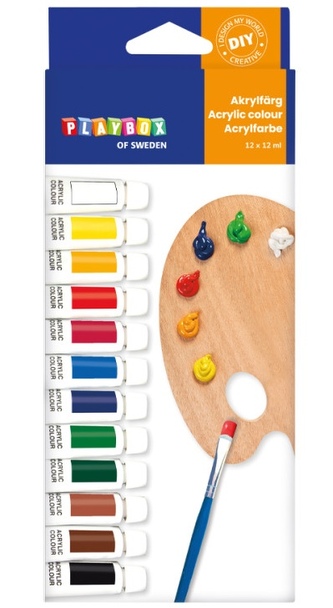 Akrylové barvy Playbox 12x12 ml
