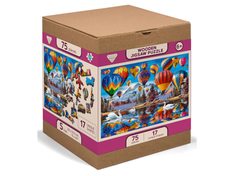 Dřevěné Puzzle Klidné cestování S, 75 dílků Dřevěné Puzzle Klidné cestování S, 75 dílků