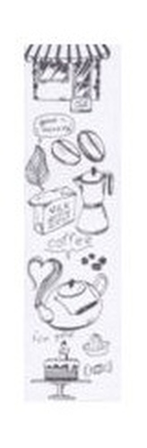 Vykreslovací antistresová dekorační lepicí páska - coloring WASHI tape-1ks kuchyň