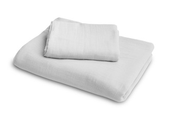 POŚCIEL MUŚLINOWA 2-EL. SZARY 100X135 CM