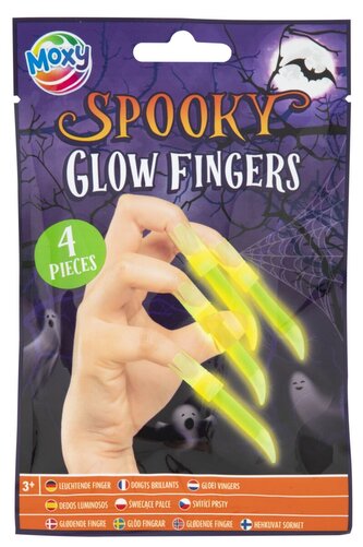 Halloweenské svítící nehty, 4 ks